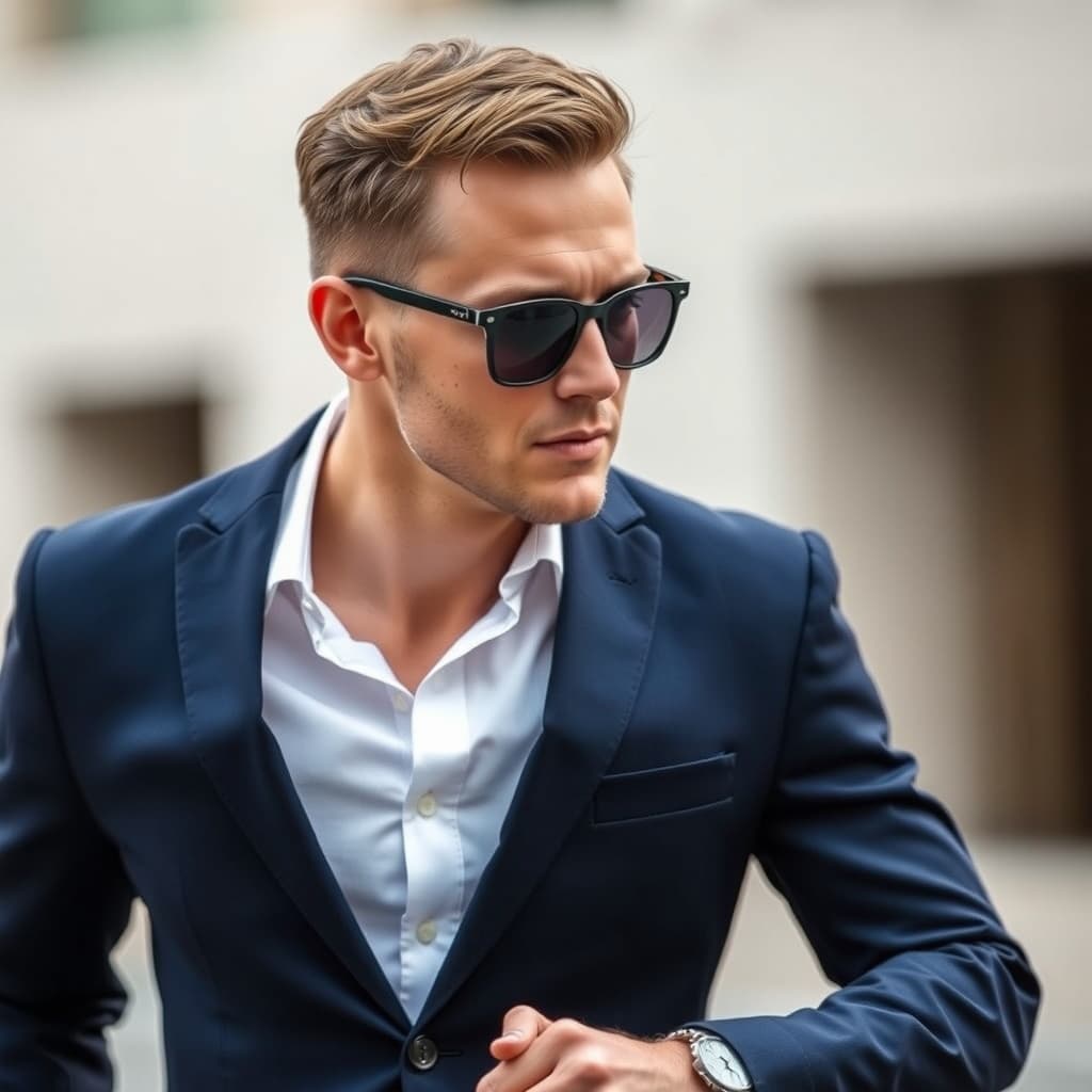 Men's Modern Navy Blazer