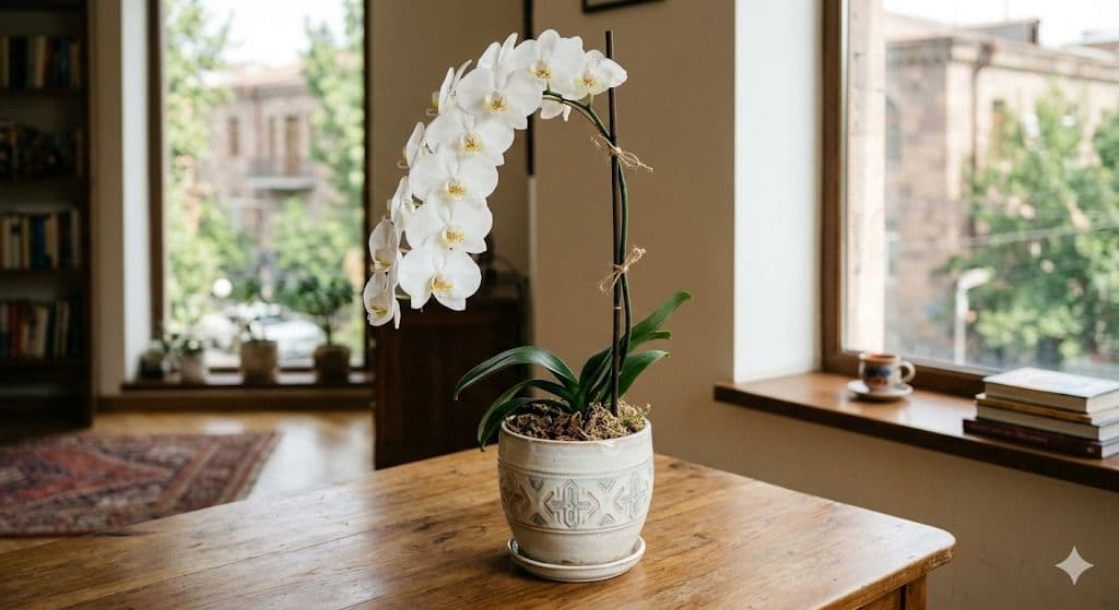 White Potted Orchid